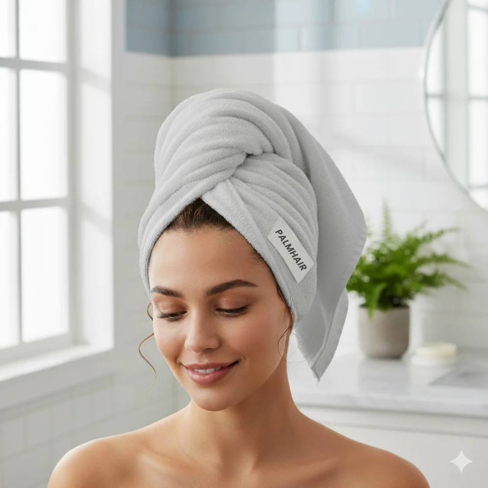 Serviette cheveux en microfibre | PalmHair