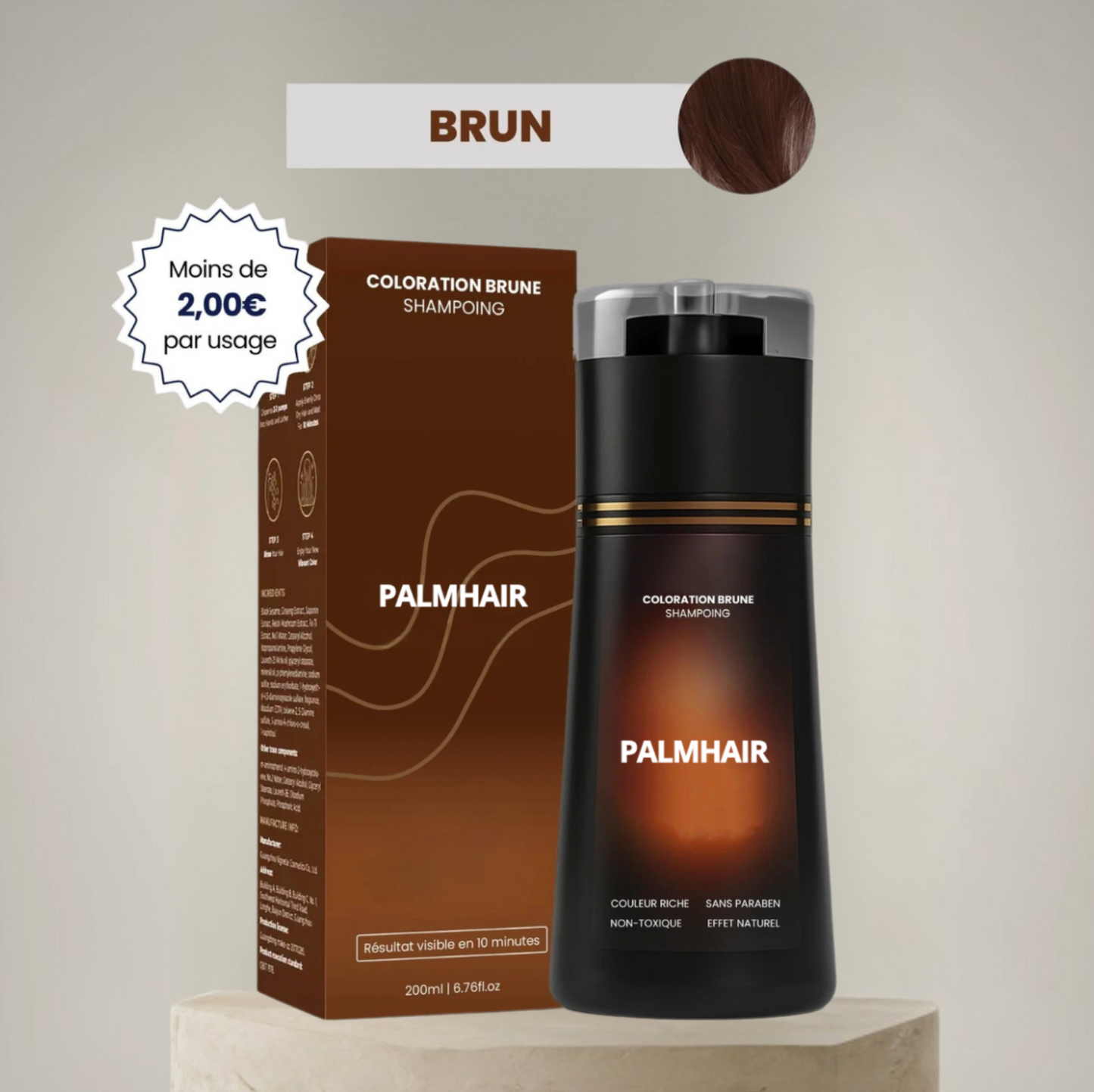 Shampoing colorant instantané