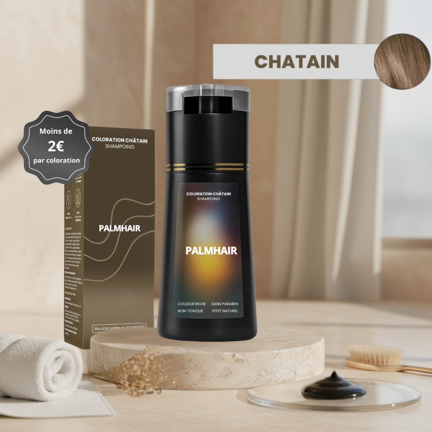 Shampoing colorant instantané